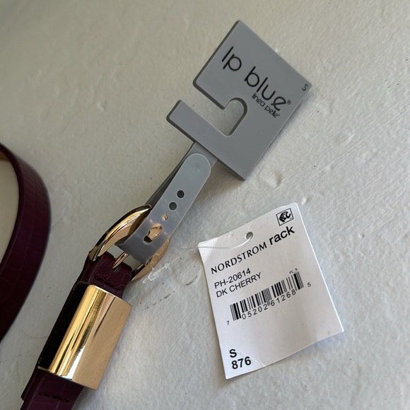 Dark Cherry with Gold Brand New Belt by IPBlue 39-1/2” - Picture 4 of 4